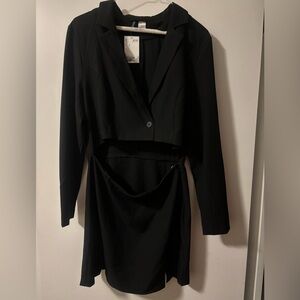 H&M blazer dress with cut out.